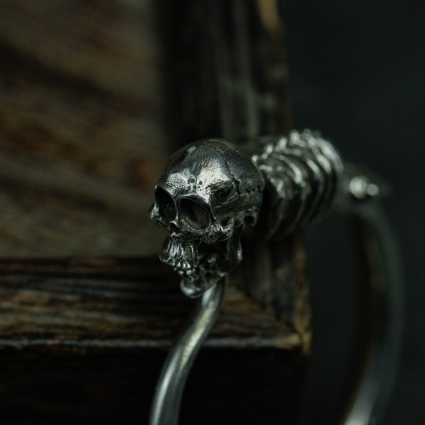 Human Skull Skeleton 925 Silver Ring Memento Mori Gothic Ring, Skull Jewelry, Skeleton Ring, Punk Mourning Ring, Halloween Jewelry