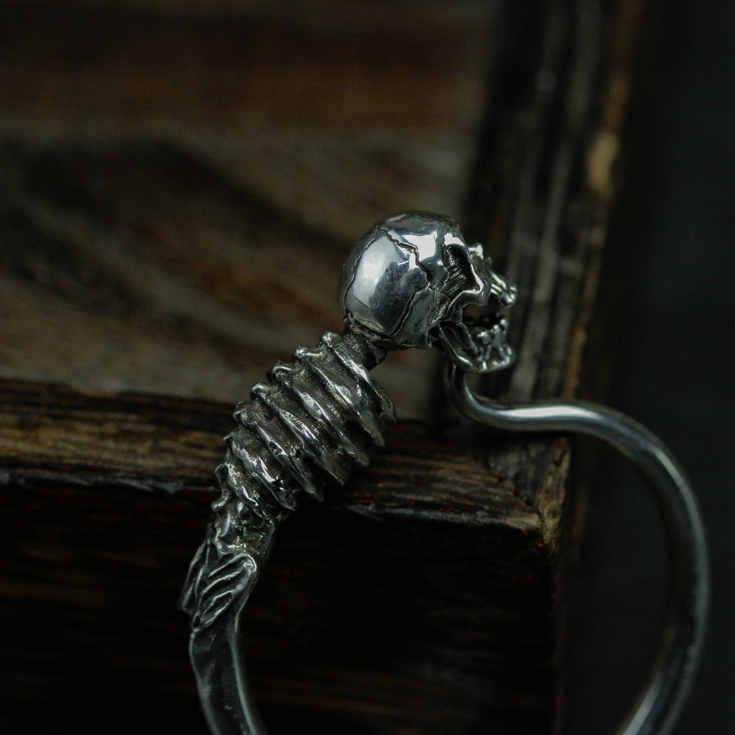 Human Skull Skeleton 925 Silver Ring Memento Mori Gothic Ring, Skull Jewelry, Skeleton Ring, Punk Mourning Ring, Halloween Jewelry