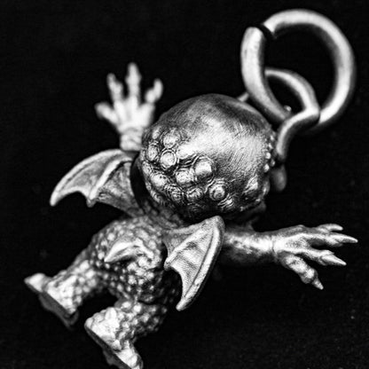 Little Cthulhu Pendant-Gothic Pendant-Handmade Cast Sterling Silver Gifts-Special Silver Gifts-Octopus Necklace-God's Call