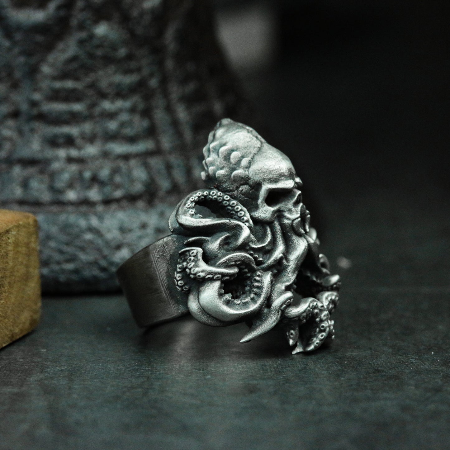 Return of Cthulhu God 925 Silver Ring-Cthulhu Octopus Ring-Mythological Jewelry Gift Ring