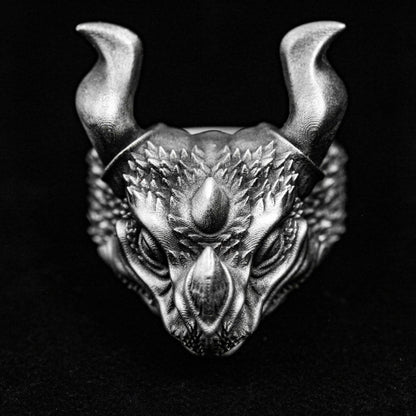 Wretched Dragon Ring-Handmade Dragon Ring-Dragon Skull-World of Warcraft-Handmade-Sterling Silver Dragon Ring Men-Gothic Jewelry