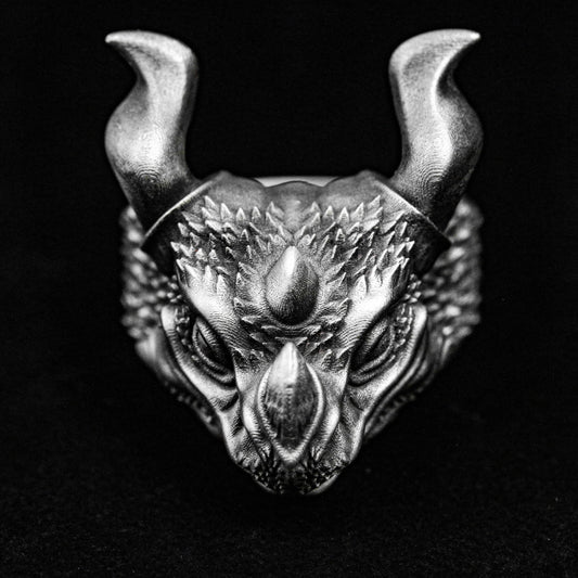 Wretched Dragon Ring-Handmade Dragon Ring-Dragon Skull-World of Warcraft-Handmade-Sterling Silver Dragon Ring Men-Gothic Jewelry