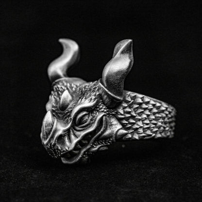 Wretched Dragon Ring-Handmade Dragon Ring-Dragon Skull-World of Warcraft-Handmade-Sterling Silver Dragon Ring Men-Gothic Jewelry