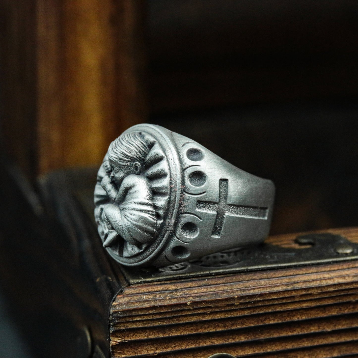 Infant Christ 925 Silver Ring-The Infancy Ring of the Son Jesus-The Gift Ring of Faith