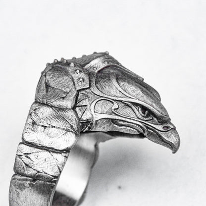 Falcon Jewelry -Men's Rings-Street Rings-Mechanical Style Jewelry-Personalized Rings-Handmade Rings-