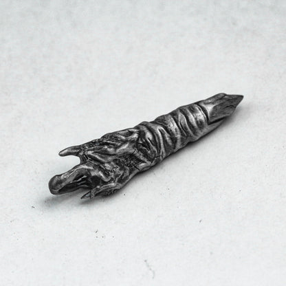 Devil Finger Necklace-Silver Necklace-Hand-Cast Jewelry-One Finger Pendant-Oxidation Jewelry-
