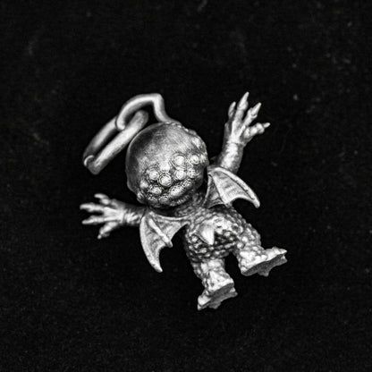Little Cthulhu Pendant-Gothic Pendant-Handmade Cast Sterling Silver Gifts-Special Silver Gifts-Octopus Necklace-God's Call