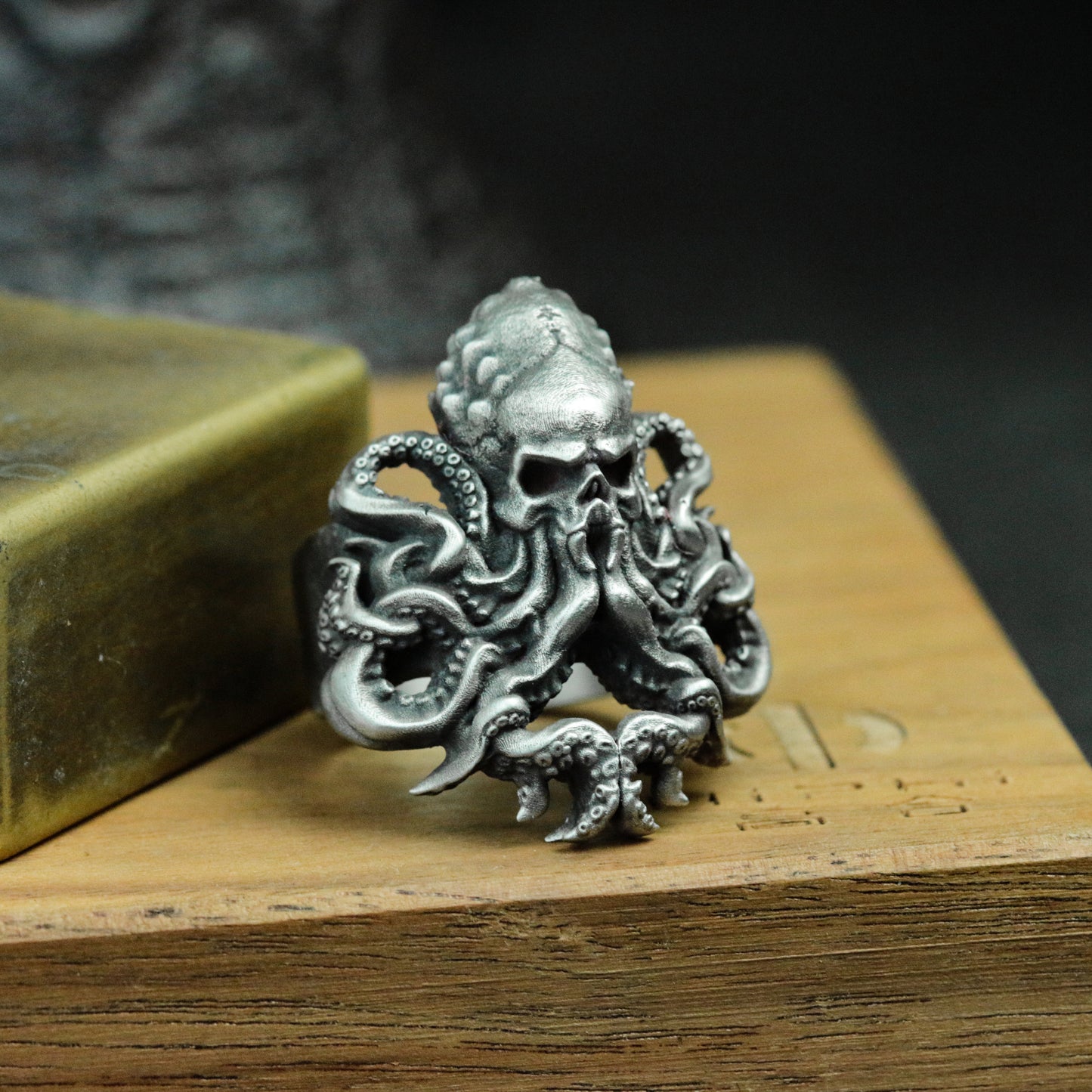 Return of Cthulhu God 925 Silver Ring-Cthulhu Octopus Ring-Mythological Jewelry Gift Ring