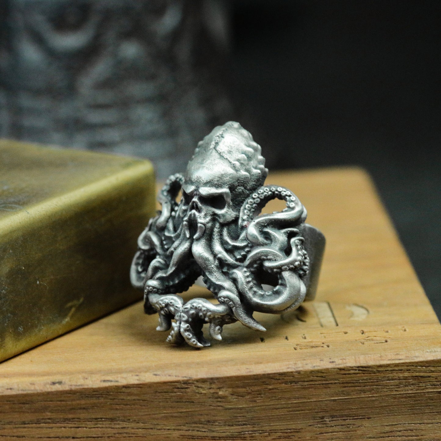 Return of Cthulhu God 925 Silver Ring-Cthulhu Octopus Ring-Mythological Jewelry Gift Ring