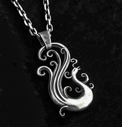 Phoenix Silver Pendant - Unisex Jewelry - Sterling Silver Phoenix Necklace - Couple Sterling Silver Necklace