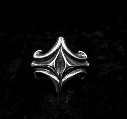 Silver couple cross ring-personal creative silver ring-craftsman-made-men's cross ring-women's jewelry