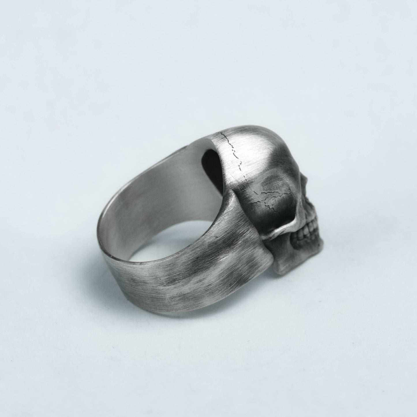 Realistic skull 925 silver ring, silver skull handmade ring, Gothic dark gift silver ring keith richards Ring