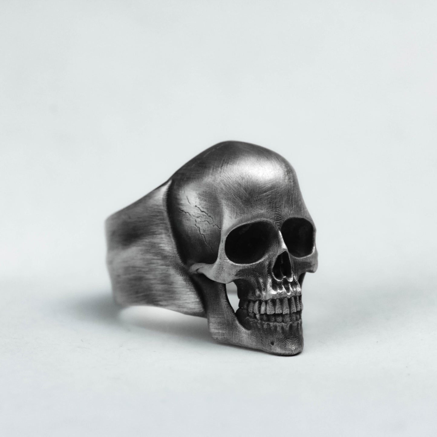 Realistic skull 925 silver ring, silver skull handmade ring, Gothic dark gift silver ring keith richards Ring