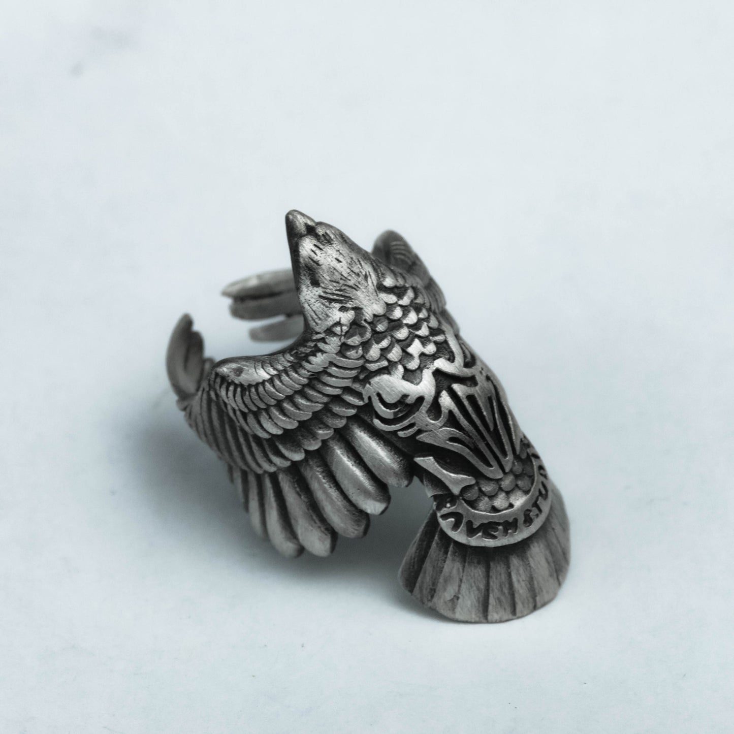 Eagle 925 silver ring, eagle silver ring, men's eagle flying silver ring