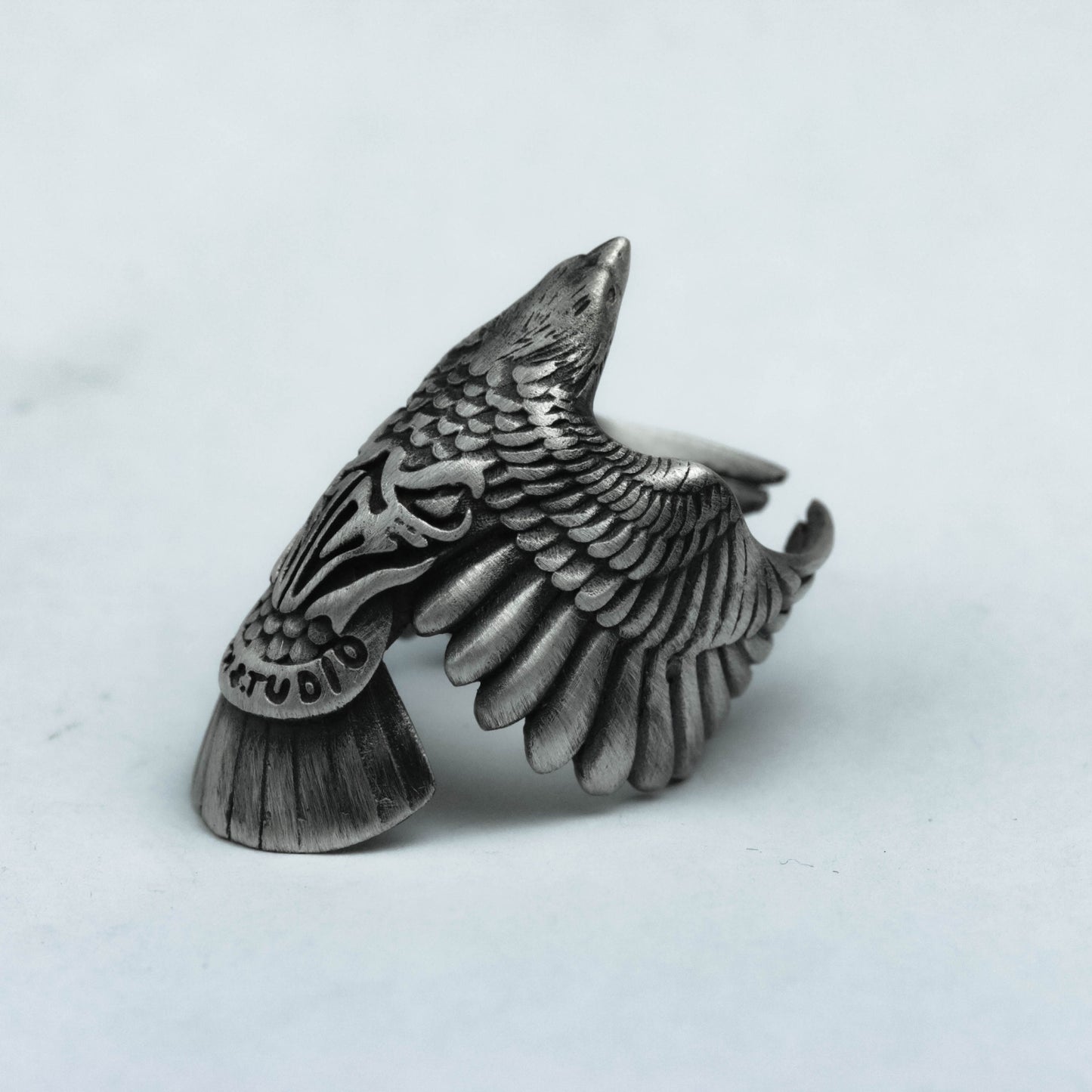 Eagle 925 silver ring, eagle silver ring, men's eagle flying silver ring