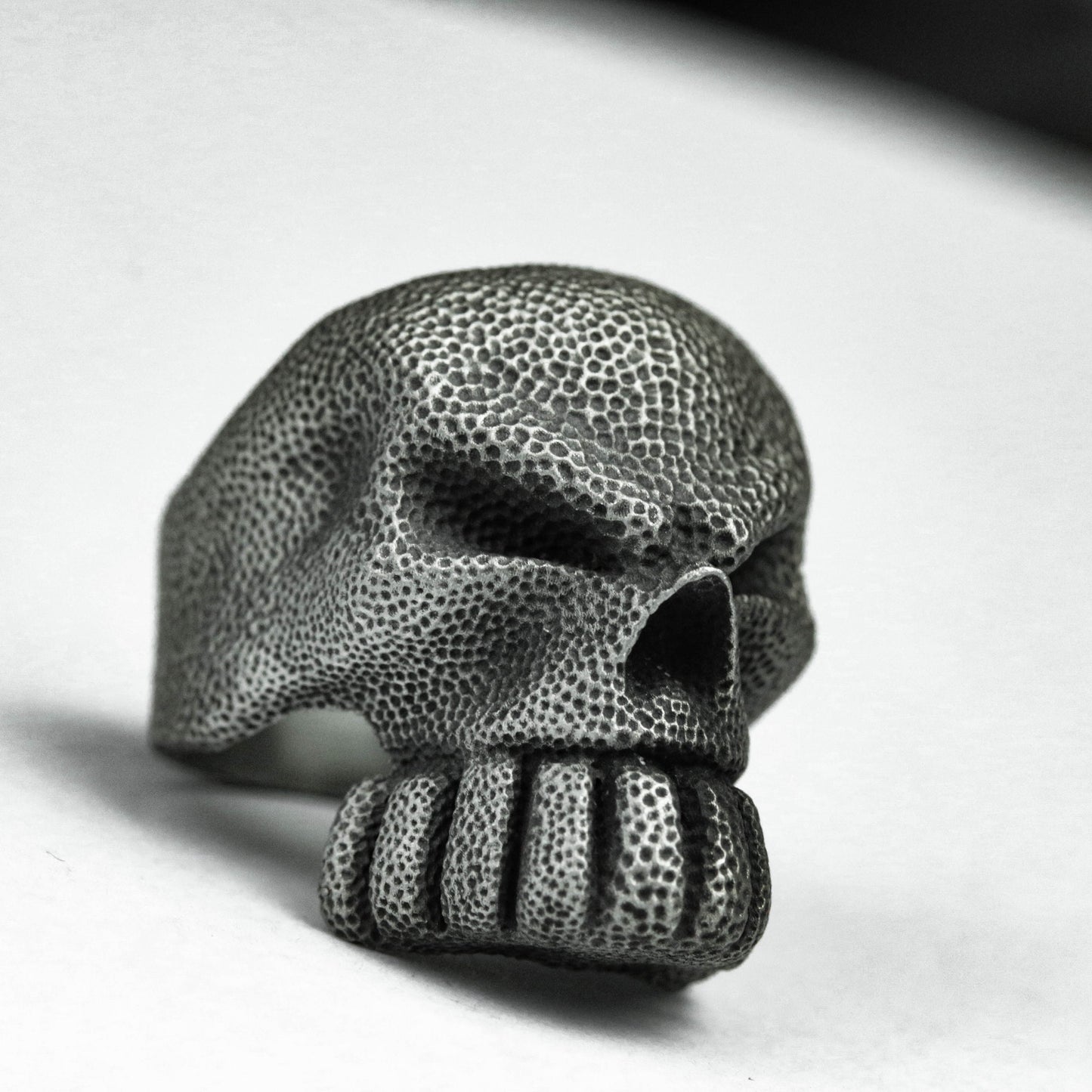 925 silver giant spirit skull ring Buck teeth skull ring without jaw skull ring ugly skull ring 925 silver brass handmade jewelry