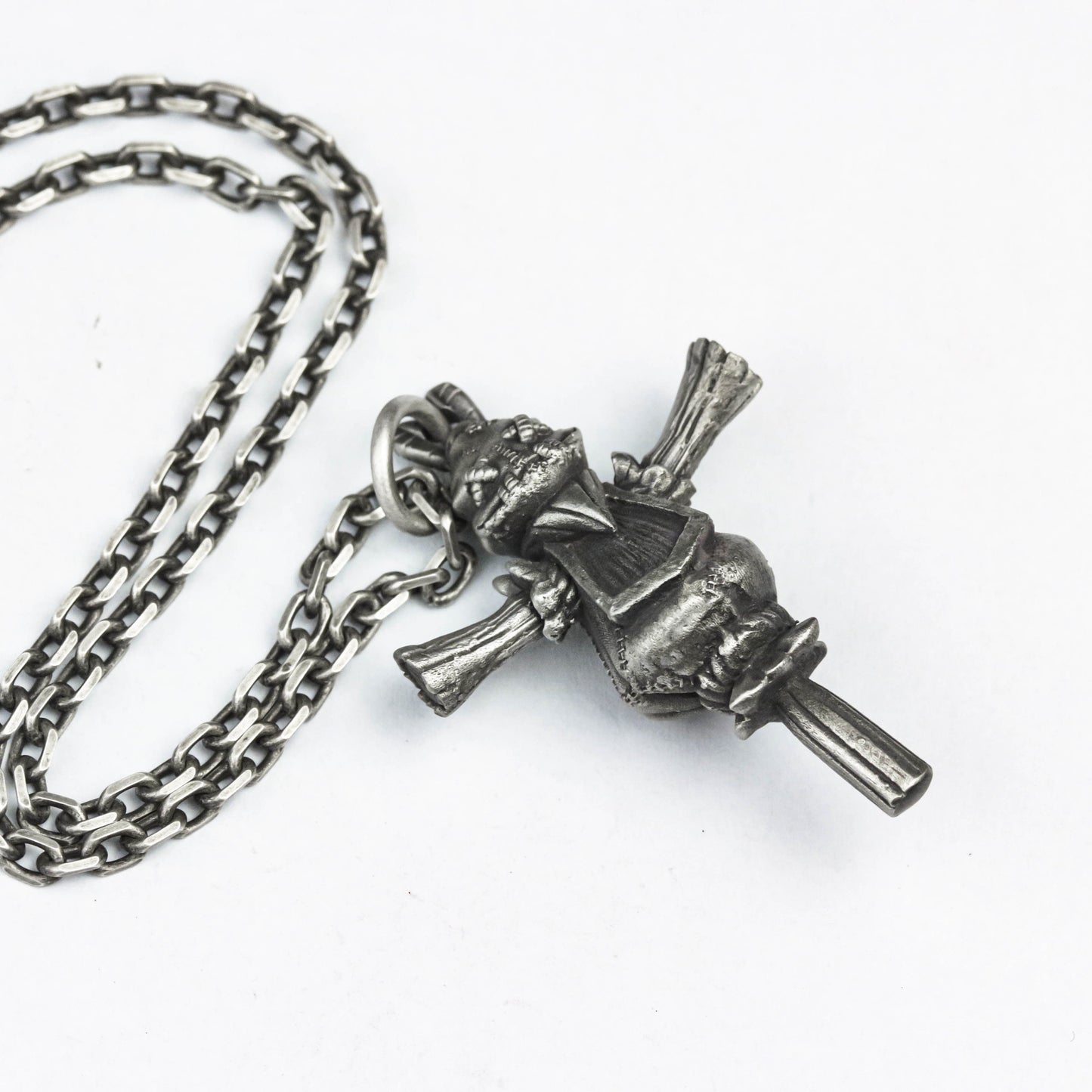 925 silver scarecrow charm, Wizard of Oz, autumn ornament, Halloween charm