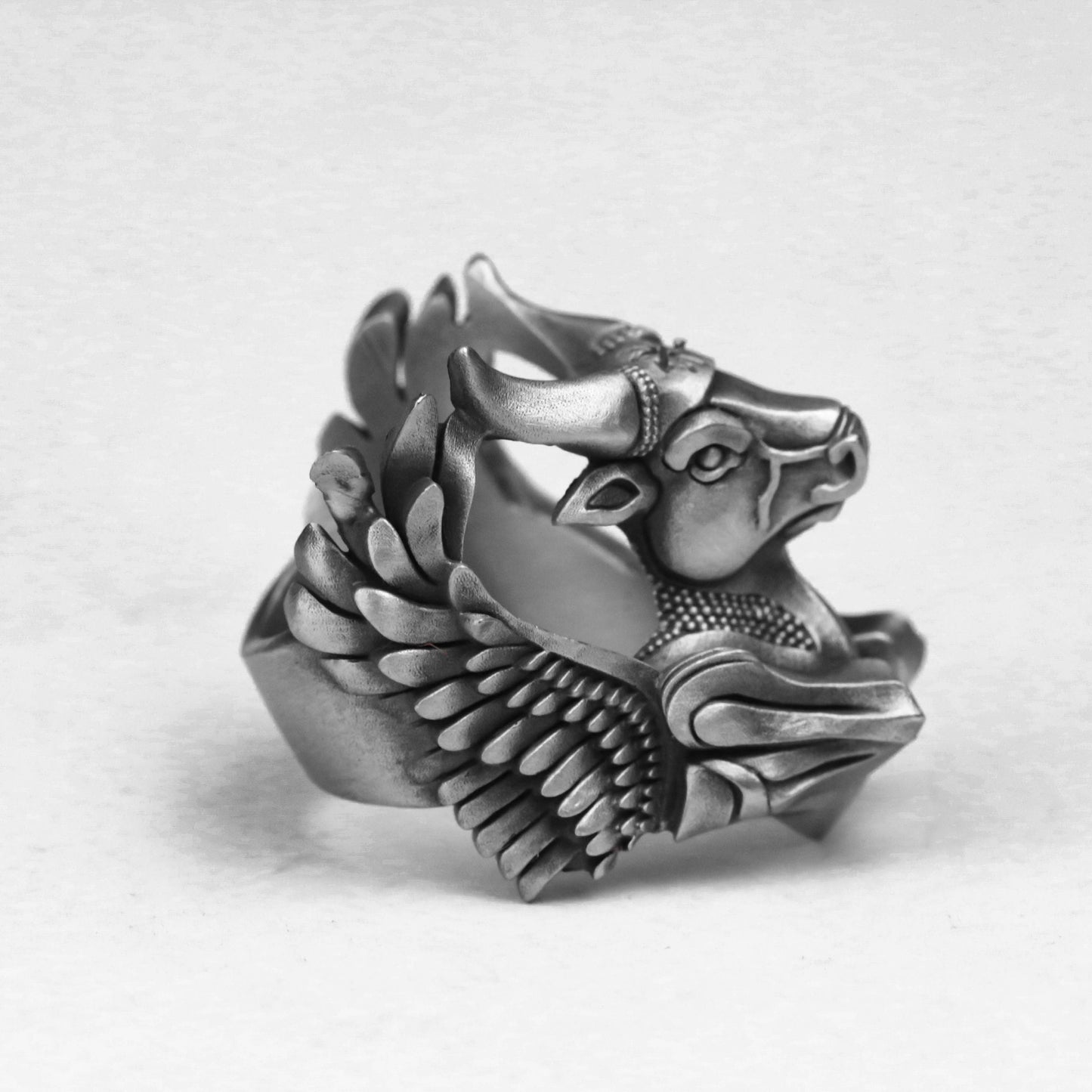 925 silver Persian bull god ring Bison ring, bull ring, men's bull ring, bullfighting jewelry, handsome bull