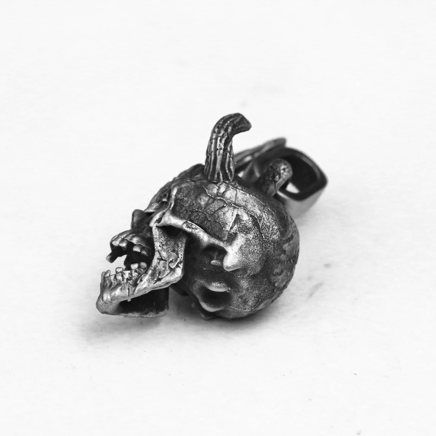 925 silver three-eyed skull pendant, demon pendant, horned skull pendant, evil clown clown skull pendant necklace