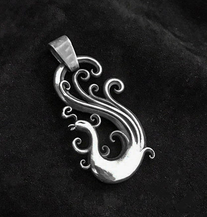 Phoenix Silver Pendant - Unisex Jewelry - Sterling Silver Phoenix Necklace - Couple Sterling Silver Necklace