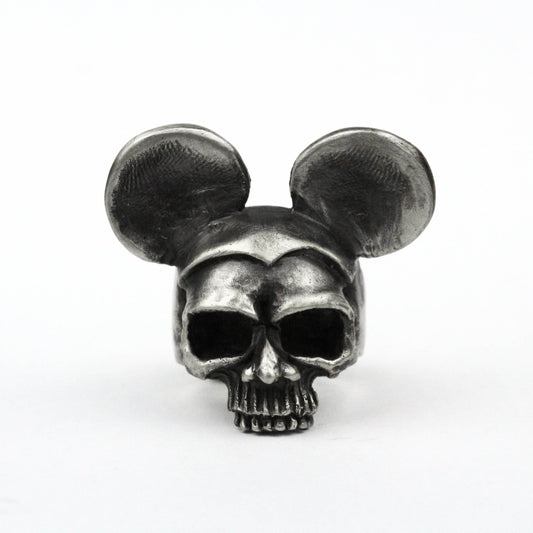 Mickey Skull ring big ear skull ring VintageBrass 925 silver handmade custom jewelry