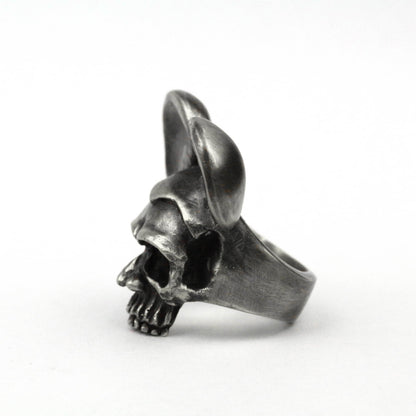Big Ear Skull Vintage Ring 925 Silver/Brass Fantasy Jewelry