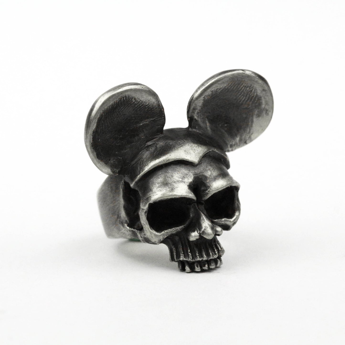 Mickey Skull ring big ear skull ring VintageBrass 925 silver handmade custom jewelry