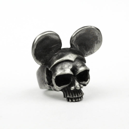 Big Ear Skull Vintage Ring 925 Silver/Brass Fantasy Jewelry