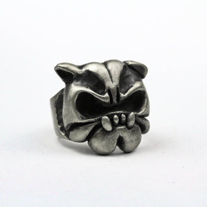 925 silver Abstract dog ring French fighting dog ring, mangy dog ring, French pet dog ring, dog ring, brass handmade jewelry