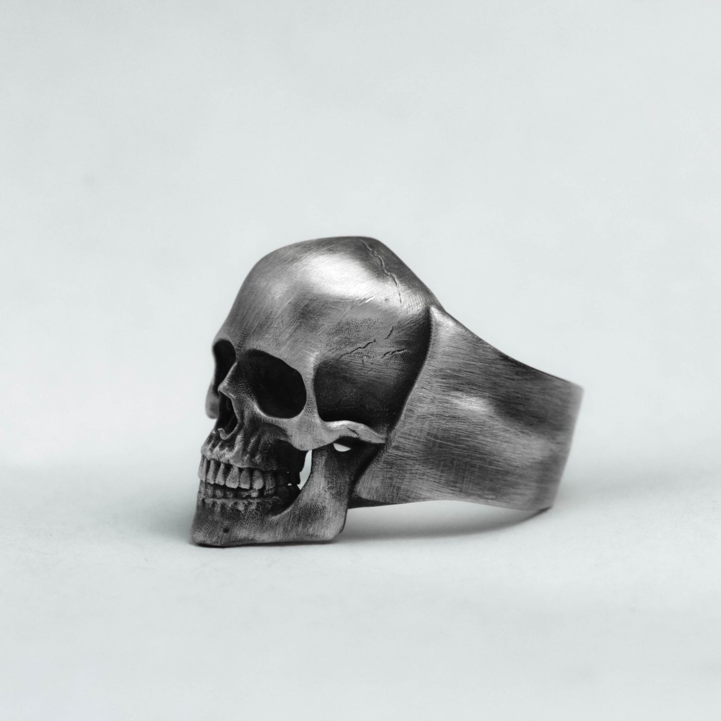 Realistic skull 925 silver ring, silver skull handmade ring, Gothic dark gift silver ring keith richards Ring