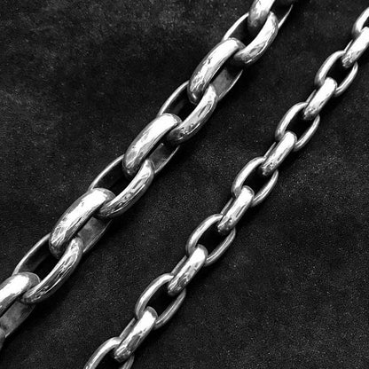 9mm12mm Simple Bracelet - Polished Refined Sterling Silver Bracelet - Couple OT Sterling Silver Handmade Bracelet - Love Gift.