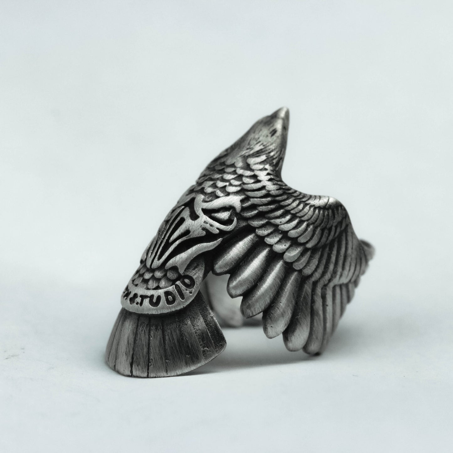 Eagle 925 silver ring, eagle silver ring, men's eagle flying silver ring