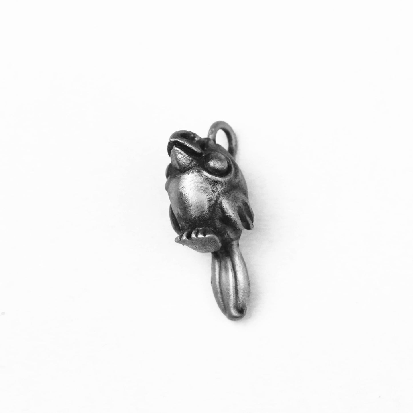 925 silver Q-parrot pendant, cute parrot baby jewellery, tropical animal jewellery