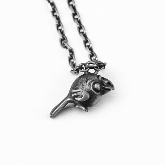 925 silver Q-parrot pendant, cute parrot baby jewellery, tropical animal jewellery