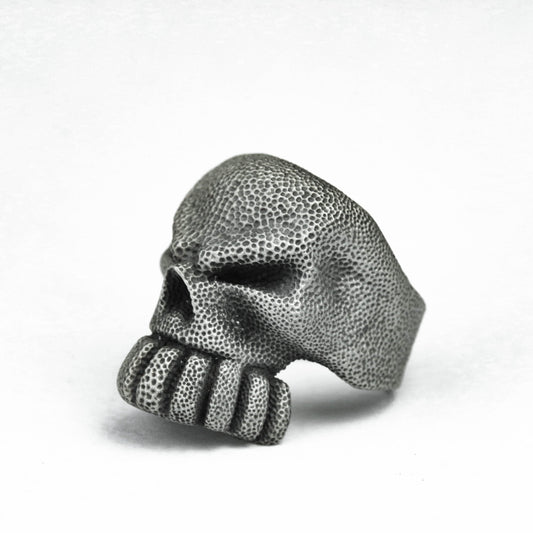 925 silver giant spirit skull ring Buck teeth skull ring without jaw skull ring ugly skull ring 925 silver brass handmade jewelry