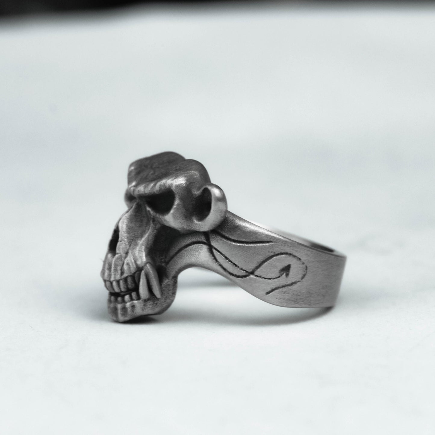 925 silver Gorilla ring, King Kong 925 silver ring, personalized monkey wild man ring jewelry hanuman ring