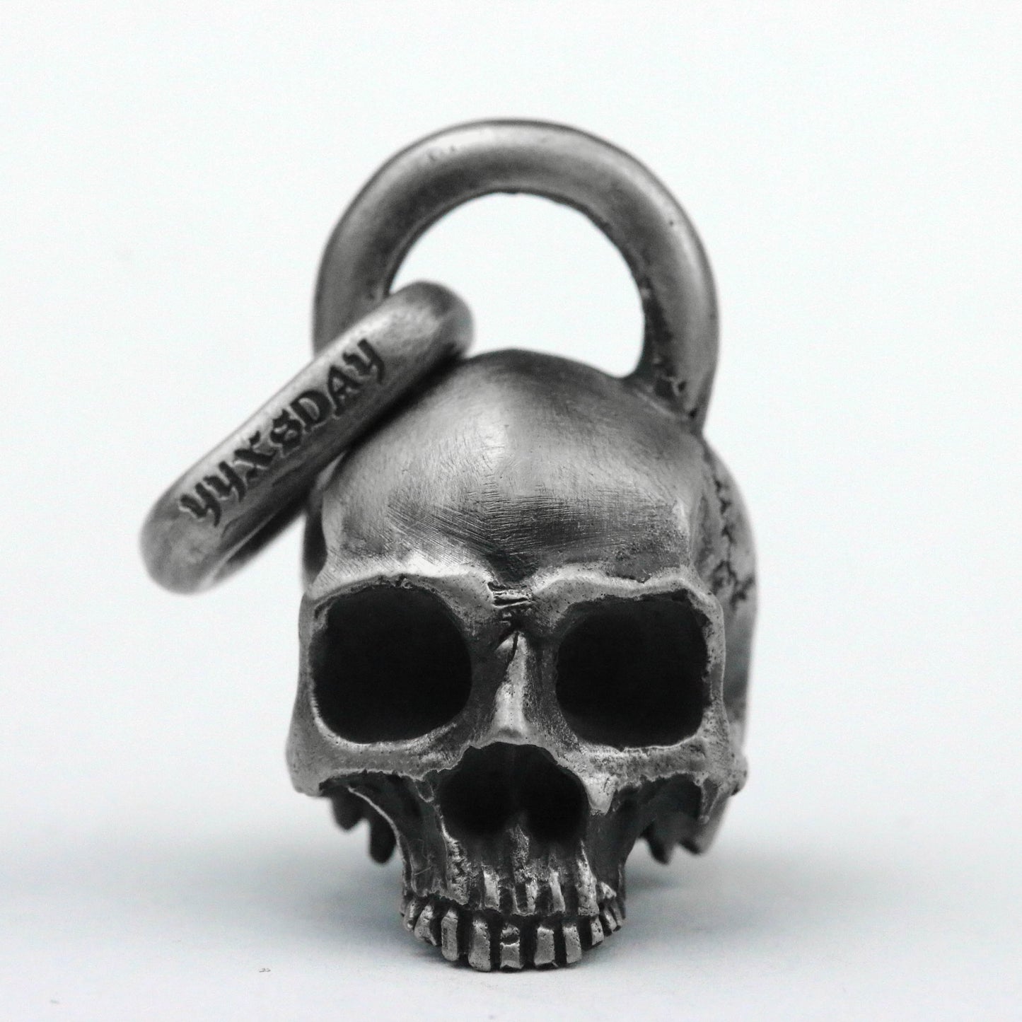 925 silver skull pendant/gothic style pendant/Dark style skull pendant  key chain pendant handmade jewelry