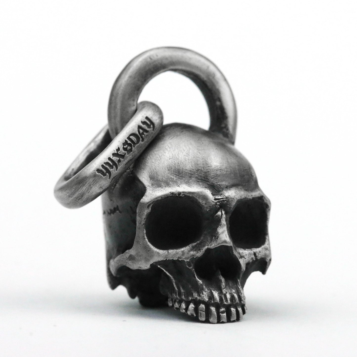 925 silver skull pendant/gothic style pendant/Dark style skull pendant  key chain pendant handmade jewelry