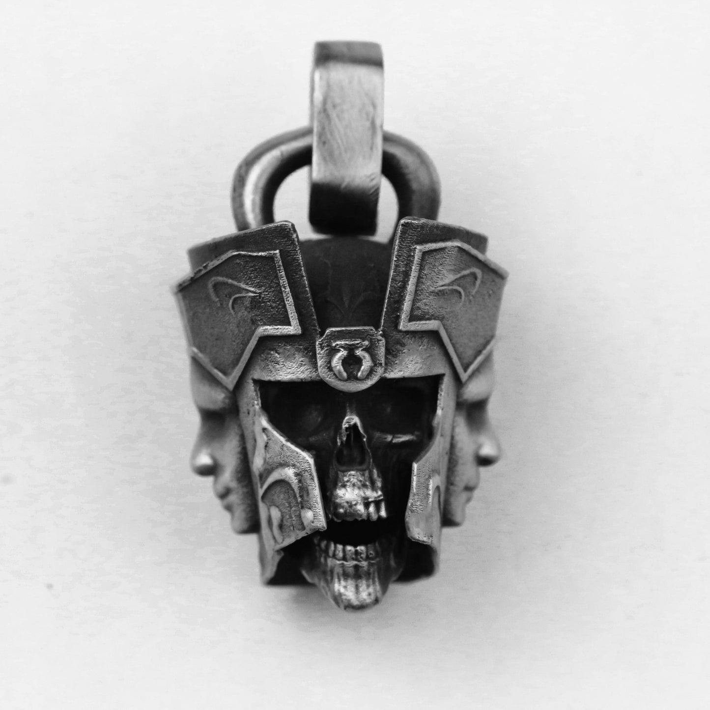 925 silver skull general pendant, ghost face pendant, warrior skull jewelry