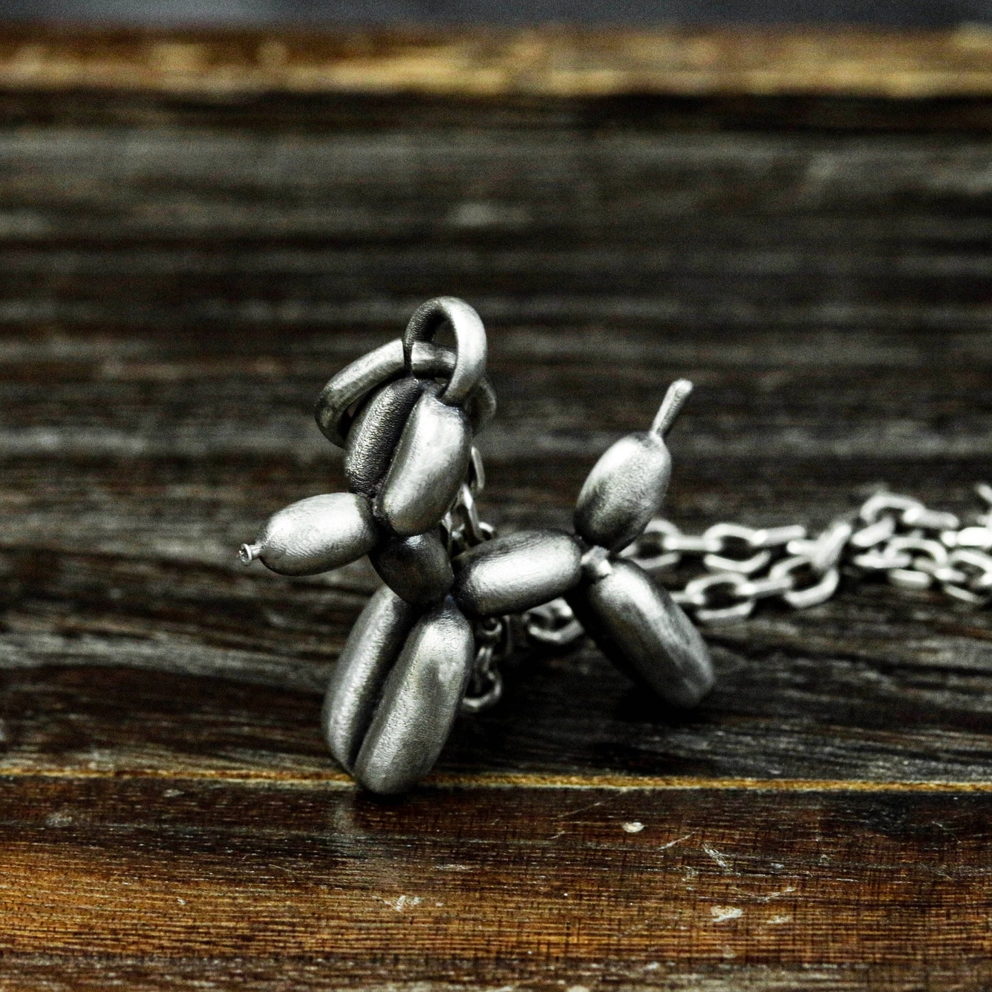 925 sterling silver abstract head pendant, balloon dog pendant, dog jewelry, pet necklace - handmade