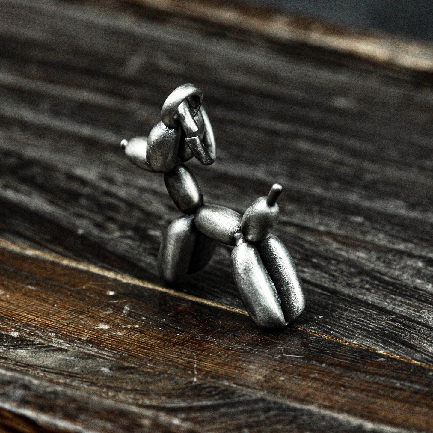 925 sterling silver abstract head pendant, balloon dog pendant, dog jewelry, pet necklace - handmade