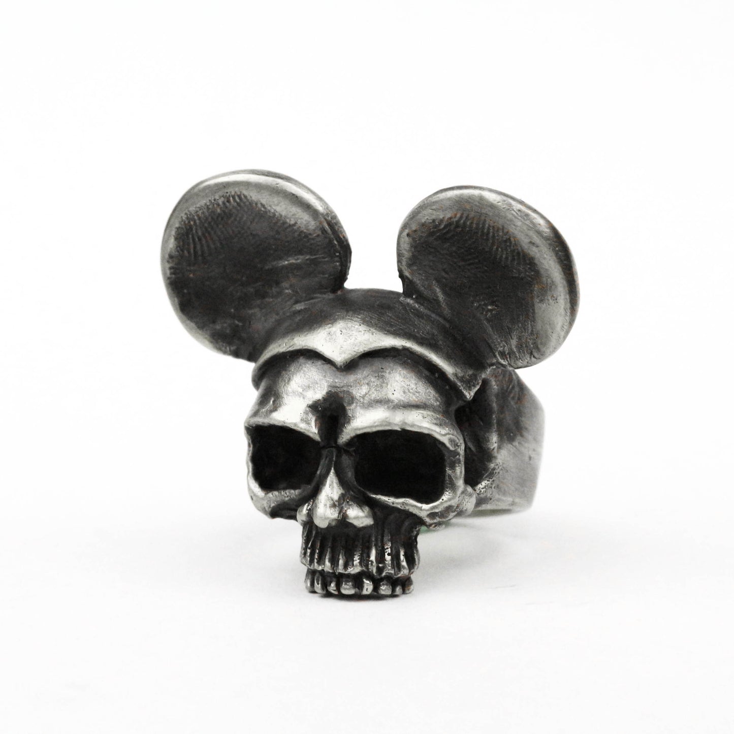 Mickey Skull ring big ear skull ring VintageBrass 925 silver handmade custom jewelry