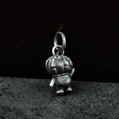 925 sterling silver Halloween pumpkin pendant, pumpkin jewelry, gothic jewelry, Halloween gift