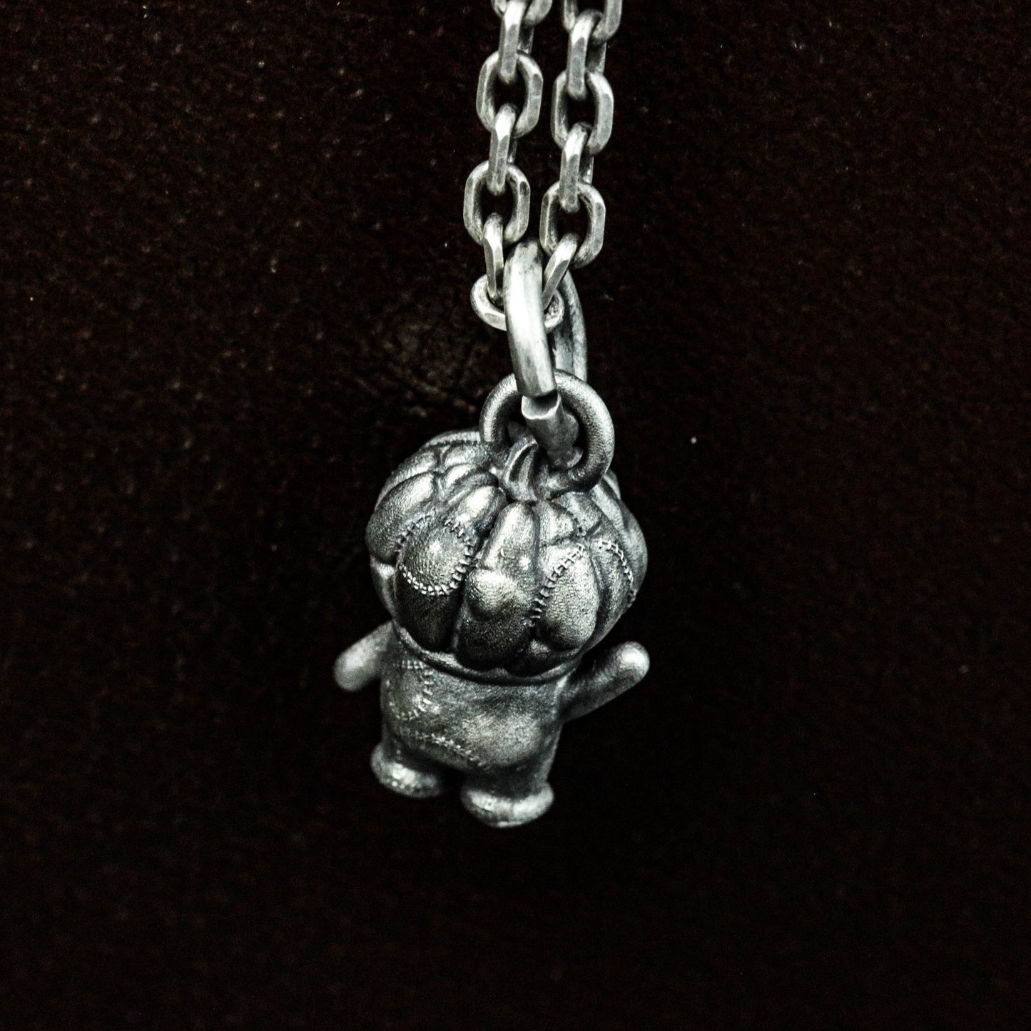 925 sterling silver Halloween pumpkin pendant, pumpkin jewelry, gothic jewelry, Halloween gift