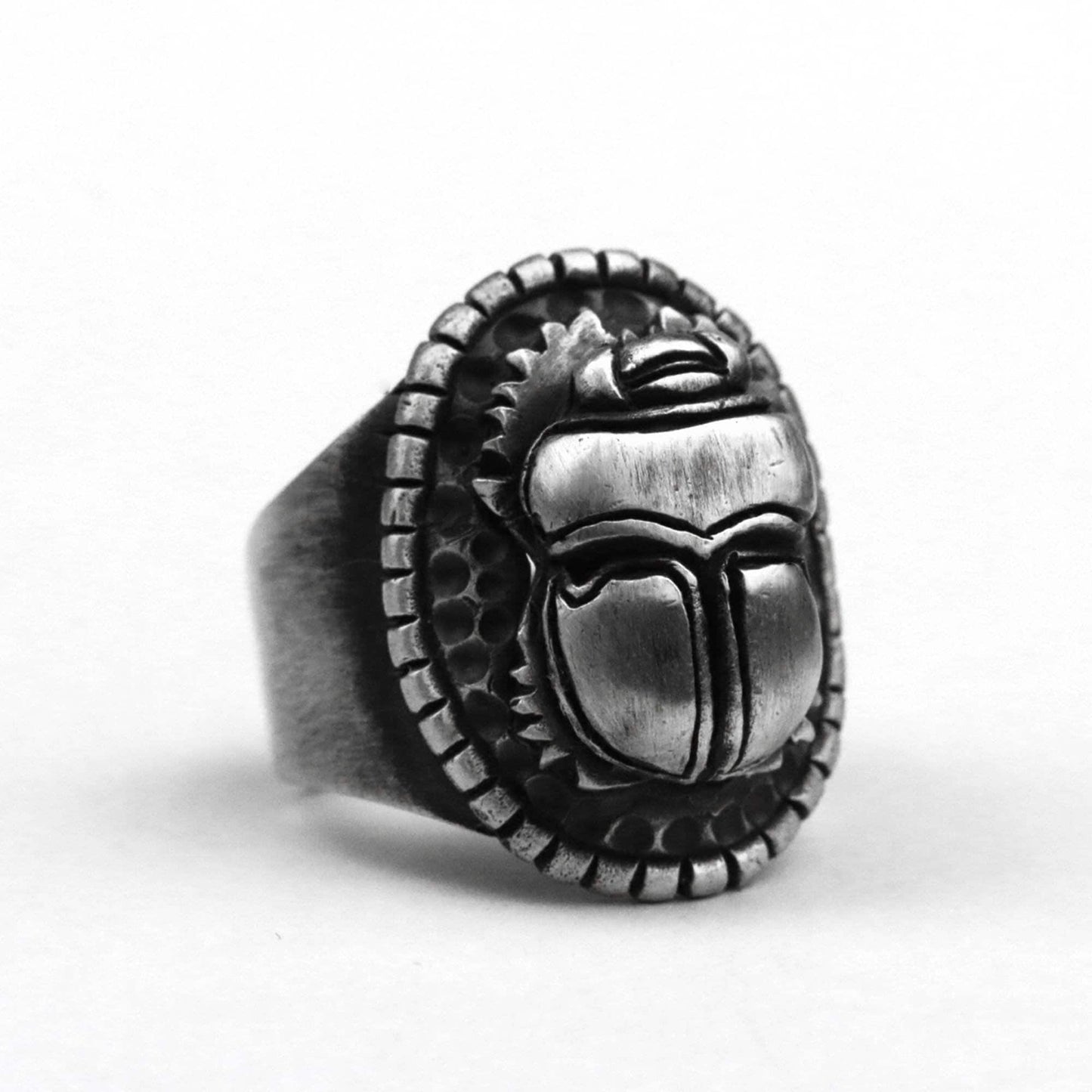 925 silver Egyptian scarab ring beetle ring dung beetle ring chafer ring brass craftsman making jewelry