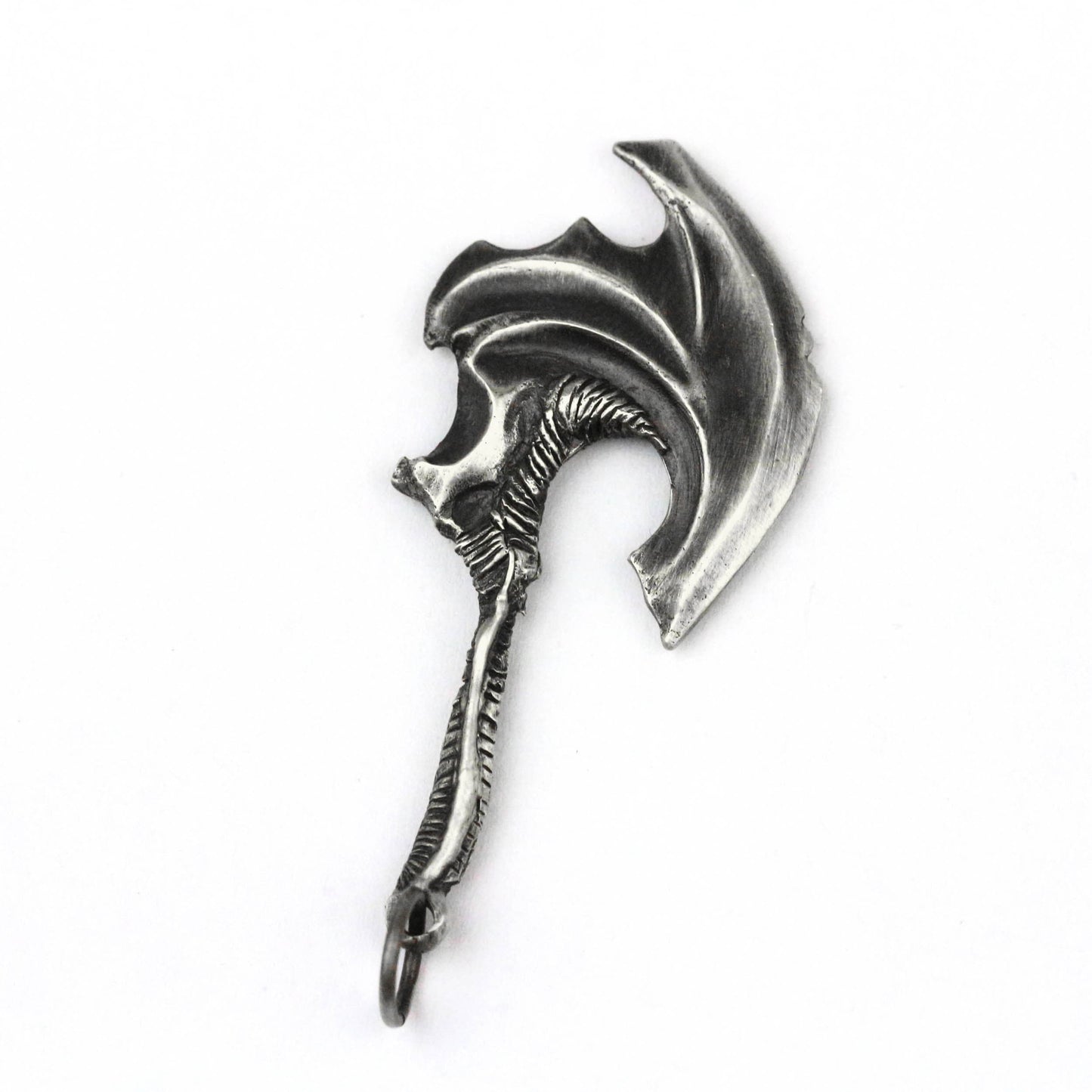 925 silver Viking axe pendant, Handcrafted Scandinavian War Axe Silver Neckalce, Ancient Viking Battle Axe Pendant, Silver Viking Dragon Axe