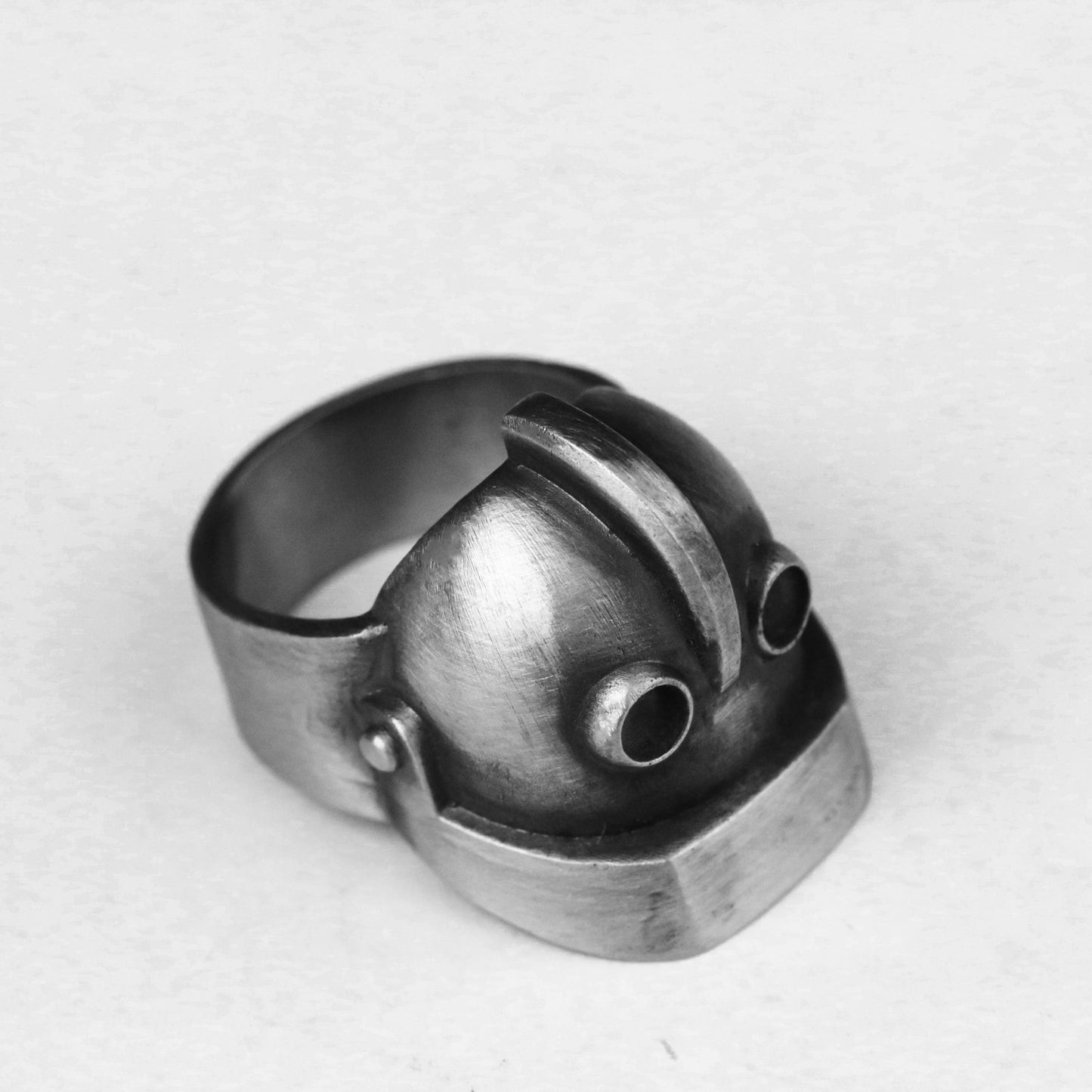 Steel Giant 925 Silver Ring-Robot Silver Ring-Men's Personalized Handmade Ring