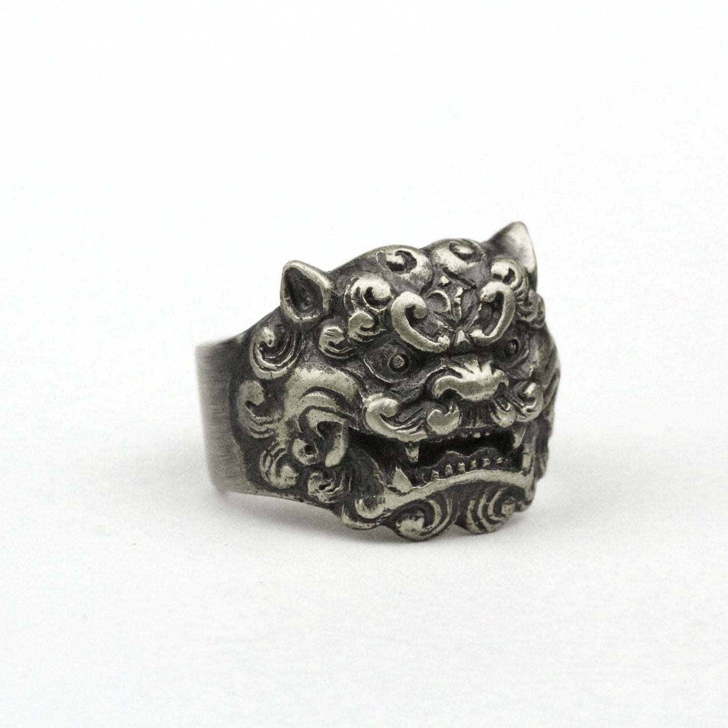 Brave Jewelry,Tang Lion Ring,Chinese Dragon Ring,Buddhist Holy Beast Ring,Silver Foo Dog Ring,Foo Lion Ring,925 silver brass custom jewelry