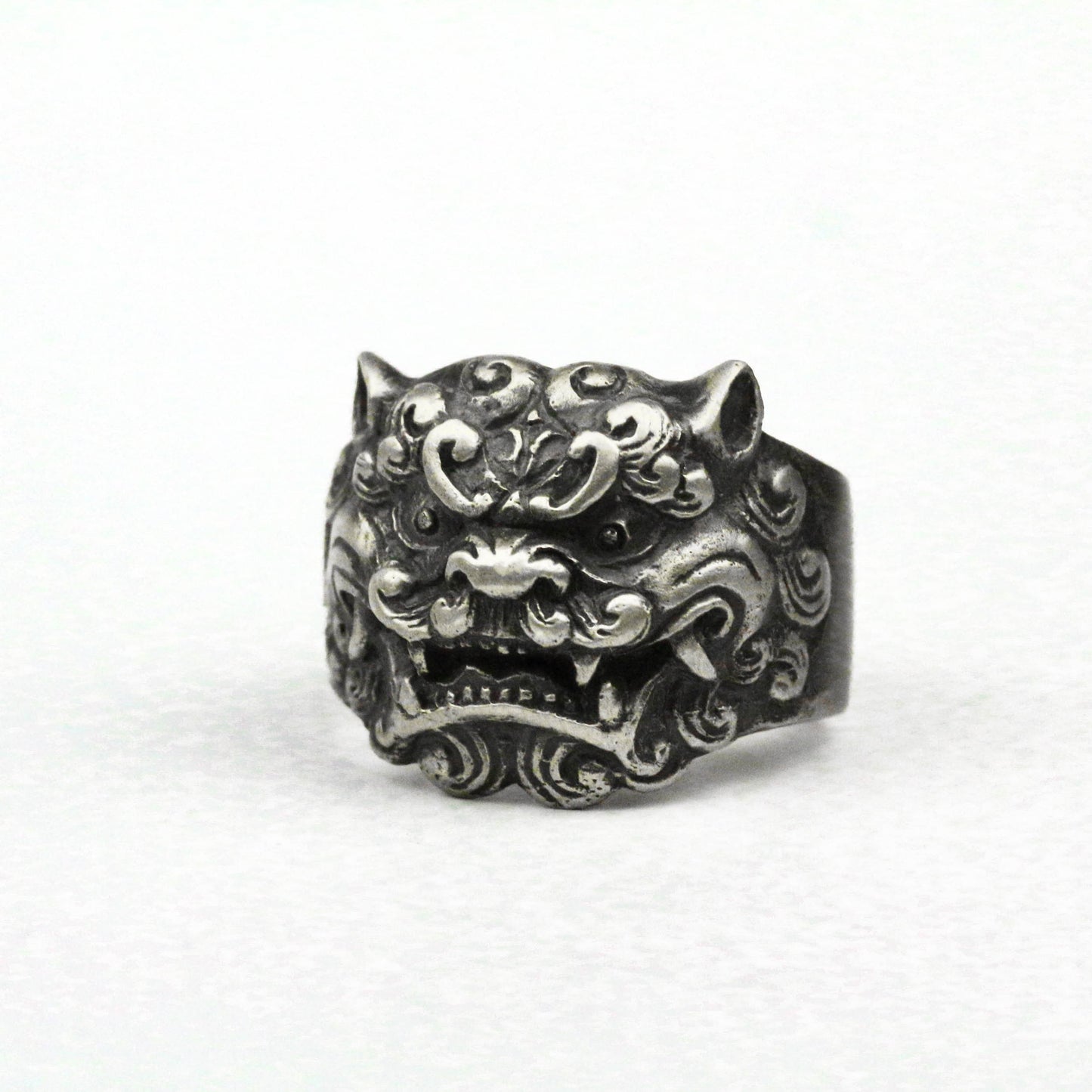 Brave Jewelry,Tang Lion Ring,Chinese Dragon Ring,Buddhist Holy Beast Ring,Silver Foo Dog Ring,Foo Lion Ring,925 silver brass custom jewelry