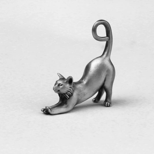 925 silver lazy cat pendant, stretched out cat jewellery, women's jewellery